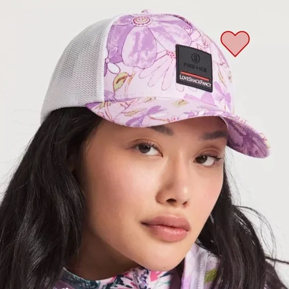 LoveShackFancy Floral Pink and White Hat display picture 3